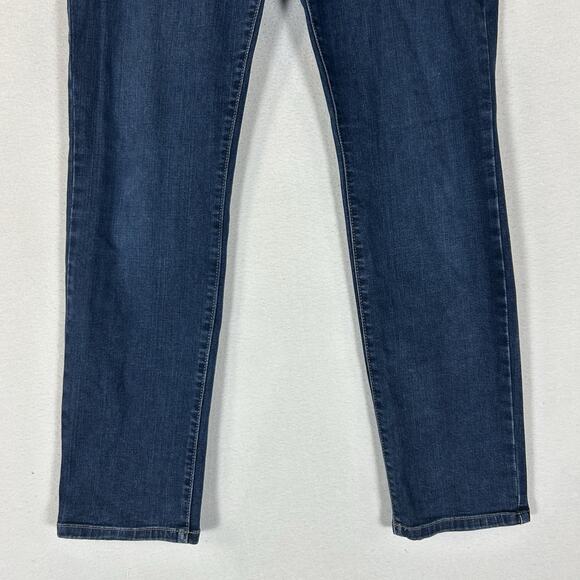 LEE Slimming Fit Slim Straight Pull On Jeans Womens 10 Short Dark Wash Denim 10S - Picture 3 of 13